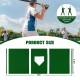 Baseball and softball hitting mat, 10 x 3.8 ft, green with home plate, dual-sided for left and right-handed batters.