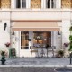 Retractable 10 x 8.2 feet beige awning with manual crank handle, ideal for outdoor shading and decor.