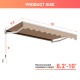 Retractable 10 x 8.2 feet awning in beige with manual crank, suitable for installation heights of 8.2'-10'.