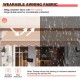 Retractable 10 x 8.2 feet awning in beige with manual crank, made of durable 280g polyester for outdoor shading.