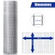 Galvanized hardware cloth roll measuring 48" x 50' with 1/4" mesh holes, ideal for protecting gardens and pets.