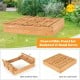 Kids wooden sandbox with foldable bench seats, made of fir wood, converts to a split cover for sand protection.