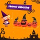 Inflatable pumpkin family decoration, 8 feet wide, featuring LED lights, perfect for Halloween yard displays.