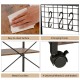 4-tier kitchen baker's rack with easy-to-clean surface, 3 hooks, and 4 wheels for versatile storage and mobility.