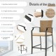 32-inch outdoor steel square bar table with a waterproof surface, sturdy structure, and anti-slip footpads for.