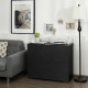 Black 2-drawer lateral file cabinet with adjustable bars, featuring a large desktop for printer and scanner in a.