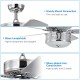52 Inch Ceiling Fan with Light Reversible Blade and Adjustable Speed - Gallery View 10 of 12