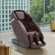Brown electric zero gravity massage chair with SL track, designed for ultimate relaxation in modern interiors.