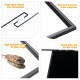 Full length metal door mirror in brown with adjustable hooks, featuring high-definition glass for clear reflections.