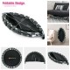 36-inch pink kids trampoline with full covered handrail, foldable design for easy storage, safe for indoor and outdoor.
