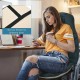 Memory foam seat cushion massager with heat and 6 vibration motors, ideal for office chairs and home relaxation.