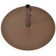 Round 29.5-inch outdoor steel umbrella base stand with a 50lbs weight for stability in windy conditions, suitable for.