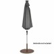 50 lbs umbrella base stand with wheels, solid metal frame for stability, suitable for patio use, umbrella not included.