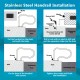 Stainless steel swimming pool handrail installation steps, featuring a solid base for stability and easy grip design.