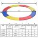 Multicolor 10ft trampoline safety pad with thick EPE foam, waterproof surface, ideal for outdoor use and spring.