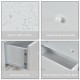 Close-up of the white dresser's round handle, showcasing its easy-to-clean surface and smooth slide rail for effortless.