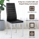 Black PVC leather dining side chair with a sturdy metal frame, offering comfort and elegance for any dining space.