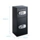 Digital safe box with two doors, solid steel construction, programmable electronic lock, and easy-access deposit slot.
