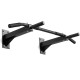 Wall-mounted multi-grip pull-up bar with foam handgrips for various exercises, supports up to 440lbs for home gym use.