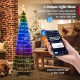 6.2 feet pop-up lighted Christmas tree with 282 RGB LED lights, featuring smart app control for festive lighting.