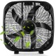 20-inch black box fan with 3 speed settings and knob control, designed for efficient airflow and easy portability.