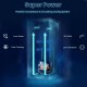 15-inch built-in beverage cooler with adjustable shelves, silver finish, and blue LED lights for stylish drink storage.