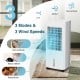 3-in-1 evaporative air cooler in white with 3 modes, 3 fan speeds, and adjustable airflow for home or office use.