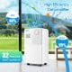 32 pints dehumidifier in white with digital display, ideal for rooms up to 2000 sq.ft, for a dry and healthy.