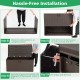 Step-by-step installation guide for the 105 Gallon All Weather Large Deck Box Lockable Storage Container.