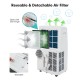 Detail of the reusable and detachable air filter for the 12000 BTU portable air conditioner with smart control.