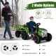 Ride-on tractor for kids with detachable trailer, 12V motor, remote control, and safety features for outdoor fun.