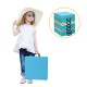 Colorful 15-inch square toddler floor cushions with handles, featuring soft foam and waterproof cover for versatile.