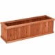 Long wooden decorative planter box made of natural fir, ideal for indoor or outdoor gardening and enhancing window.