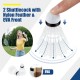 Adjustable 10-foot badminton net stand with portable carry bag, suitable for various sports and easy tool-free setup.