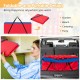 Carrying bag for 4-to-Score Giant Game Set in red and blue, featuring durable zipper and ergonomic handles for easy.