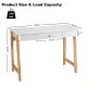 Dimensions and load capacity of the Computer Desk with rubberwood legs, large drawer, and smooth finish for easy.