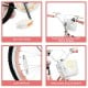 Kids' 18-inch pink bike with adjustable seat, detachable basket, non-slip pedals, and safety reflector for secure.