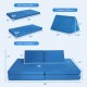 Girls Boys Modular Sofa and Play Couch Set with 2 Folding Mats and 2 Triangular Pillows - Gallery View 4 of 10