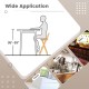 Bamboo folding barstools with footrests and handles, 24-inch height, ideal for home, bistro, or cafe settings.