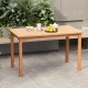 49-inch rectangle patio dining table made of premium teak wood, perfect for 6 people, ideal for backyard or poolside.