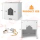 Cat litter box enclosure in white with flip magnetic half door, measuring 19"x20"x20", perfect for pet privacy and.