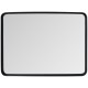 Rectangular wall mount bathroom mirror with solid steel frame, ideal for vertical or horizontal hanging in any room.