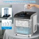 Countertop ice maker with water dispenser, stainless steel, 2-5 gallon capacity, and 48 lbs daily ice production.