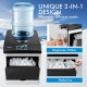 Countertop ice maker with water dispenser, stainless steel design, making 48 lbs of ice daily for convenient hydration.