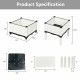 Elevated white planter box set with self-watering disk, ideal for growing vegetables and herbs in your patio or garden.