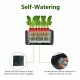 Self-watering elevated planter box set in white, made of HDPE, ideal for growing vegetables and herbs in outdoor spaces.