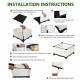 Elevated flower and vegetable planter box set with self-watering disk, made of weather-resistant HDPE, ideal for.