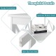 Close-up of the 2-tier side table showcasing the X-shape design, sturdy connection, and non-slip foot pads for.
