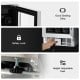Close-up of the safety lock feature on the 15-inch wine cooler with temperature memory, ideal for secure storage.