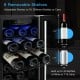 Close-up of the 15-inch wine cooler's adjustable shelves, holding up to 30 bottles or 115 cans for optimal storage.